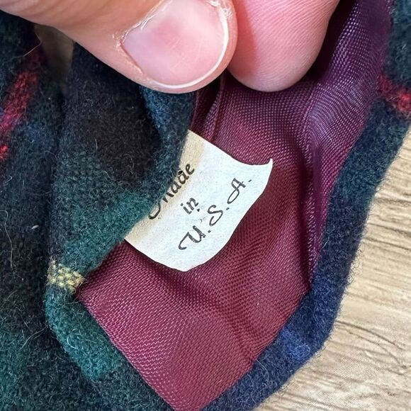 Vintage Pendleton Green Tartan Plaid 100% Virgin Wool Neck Tie Scottish Smith - Picture 3 of 4